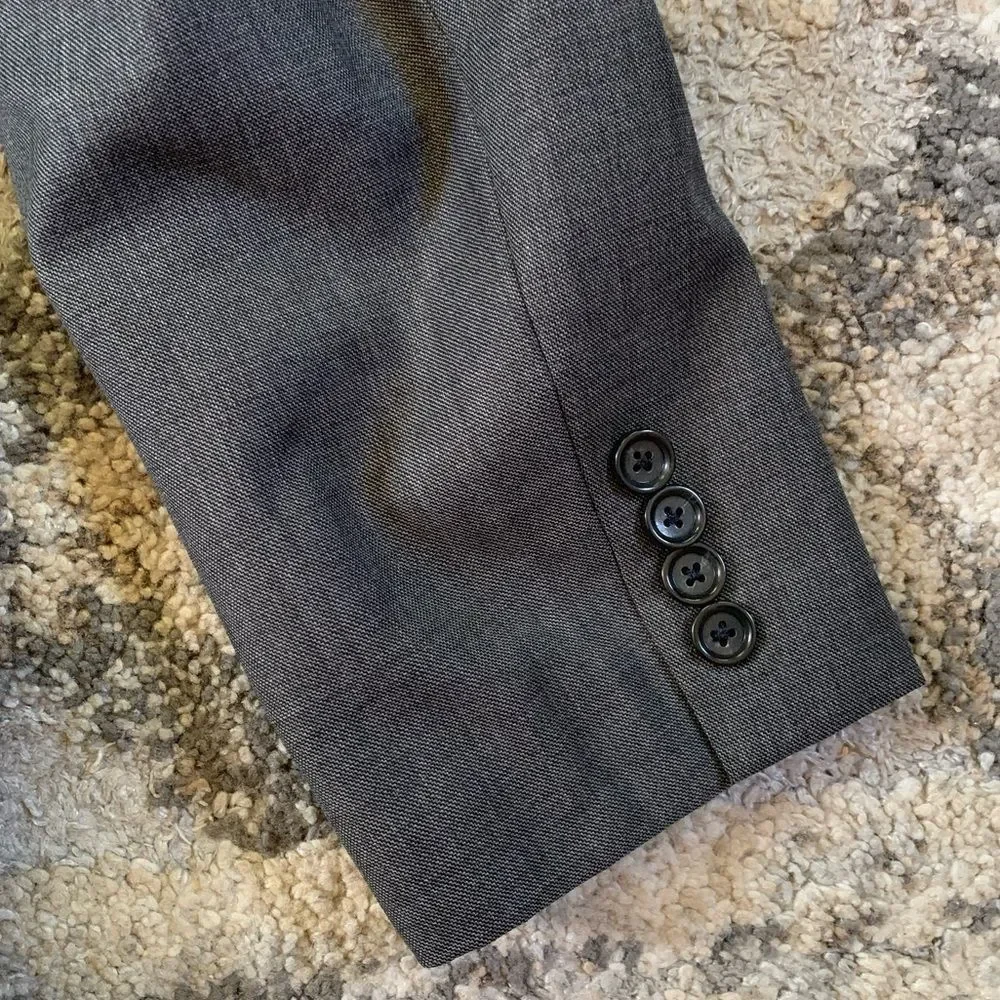 J. Crew x Tallegno 1900 Ludlow Gray Italian Wool Blazer 38R